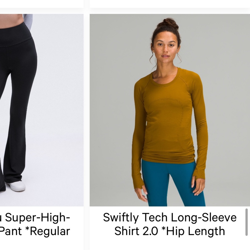 Lululemon swiftly tech gold Long Sleeve Tee